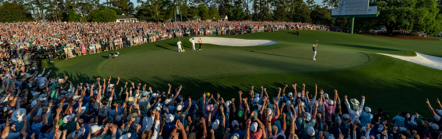 Rory McIlroy — 18th green, Augusta National